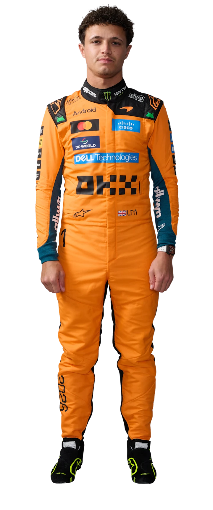 Full-length photo of Lando Norris, front